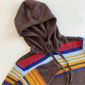 Striped Chenille Hoodie 